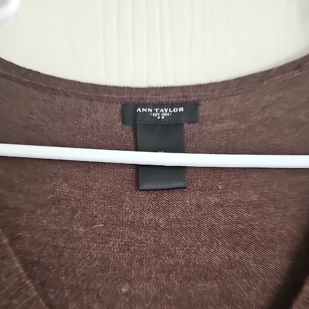 Ann Taylor Chocolate Brown Knit Top